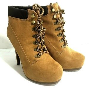 Shi By Journey Bootie Tan Size 8.5 M Womens Randee